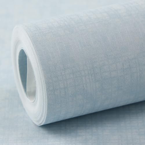 Anttyscar Plain Blue Wallpaper Modern Striped Textured Stylish Wallpaper for Bedroom Kitchen Hallway Living Room