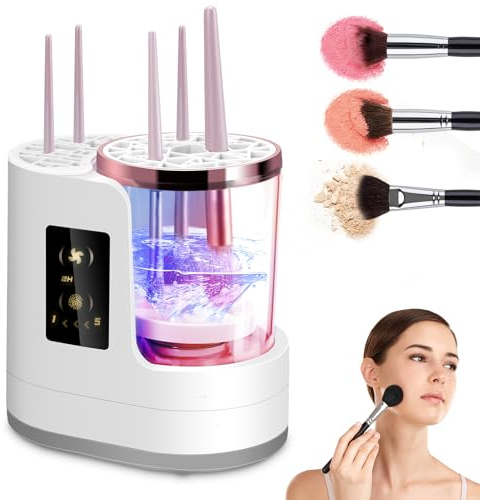 Automatic Makeup Brush Cleaner, Luckits 3 in 1 Make-up Brushs Clean Machine with Automatic Cleaner Drying and Storage, Electric Makeup Brush Cleaner Cosmetic Brushes Cleaner Tool for All Brushes