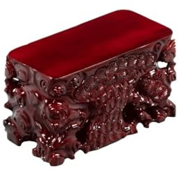 Support pour Plantes en Bois If sculpté, Pot de Fleurs, Aquarium, Base rectangulaire surélevée et épaisse, piédestal pour bonsaï