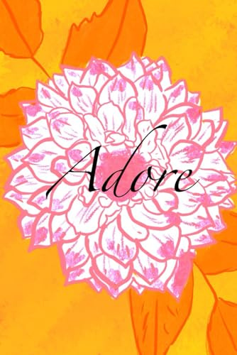 Dahlia Coral And Orange Lined Journal