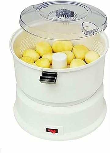 GZYHDC Pelador de Patatas eléctrico con 6 Cuchillas de Acero Inoxidable, máquina peladora automática de Frutas y Verduras con accionamiento con un Solo botón para Manzanas, Patatas y Zana