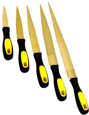HOMSFOU 5piezas Limas Para Tallar Madera Herramientas De Carpintería Ergonómicas Mango Cómodo y Unidades