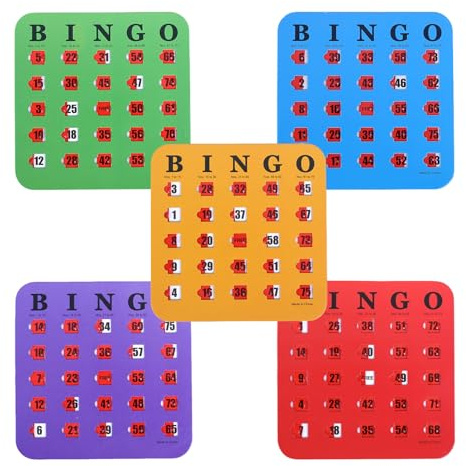 Tablas de bingo portátiles - juego de obturación deslizante, tarjetas de fiesta reutilizables | Actividad lógica de pensamiento de huellas dactilares, juego de viaje compacto con diseño de protección