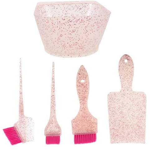 IWOWHERO Kit de Coloration Cheveux avec Bol Teintant Brosse Douce et Planche de Balayage Matériau Transparent Set Complet pour Mèches et Application Précise à Domicile