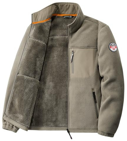 Générique Veste Hiver Homme Pour Grande Taille À Capuche Blouson Ete Manteau Parka Polaire Chaude Regular Fit Temps Froid Chaud Doublé Sherpa