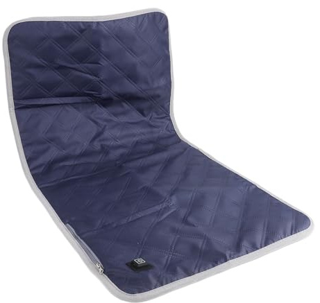 Topyond Tragbares beheiztes Sitzkissen, 5 V, großes 45 x 90 cm großes Heizkissen mit Graphen-Material für Bürostuhl, Zuhause, Camping, Marineblau, Überhitzungsschutz (Marineblau)