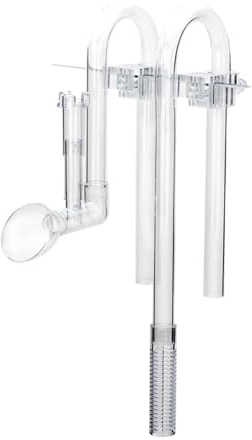 CasaNexa Aquarium Lily Pipe Water Inlet Outlet with Surface Skimmer Adjustable Oil Remover for Fish Tank Filtration System- 12mm clear