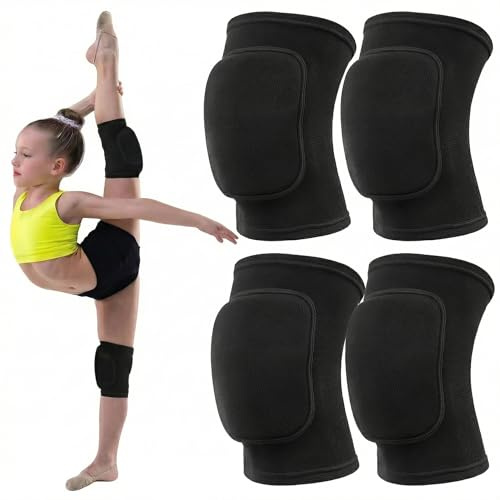 ASOUUNLD 2 Par Rodilleras Voleibol, Rodilleras Deportivas Unisex Rodillera Elásticas Antideslizantes Rodillera-s Balonmano Rodillera Niños para Baile, Correr, Patinar, Baloncesto, Fútbol