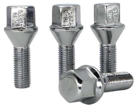 DCXXAN Bulloni Ruota per Serie 3 per E91 E92 E93 1995-2012 Accessori per Auto in Lega Bulloni Ruota Dado Ruota Perno M12x1.5x26