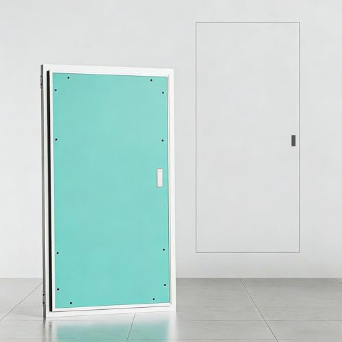 Innovz Puerta de Acceso con Marco de Aluminio de Montaje Enrasado, Panel de Acceso de Pared de Pladur Oculto para Tabique Seco, Trampilla de Inspección(35x95cm(14x37in))