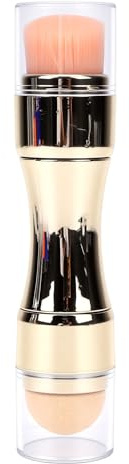 ZJchao Juego de Brochas de Maquillaje 4 en 1, Brochas Cosméticas Multifuncionales de Doble Punta con Brocha para Labios y Ojos, para Crema Líquida en Polvo, Base, Rubor, Aplicación de