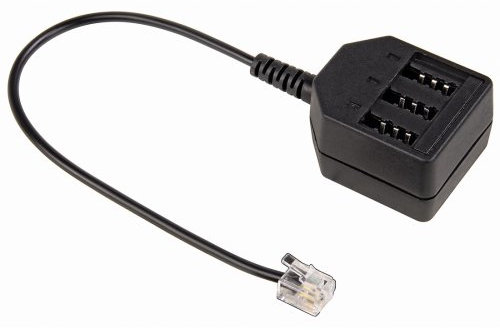 Hama Enchufe 6p4c cable / 3 tomada NFF