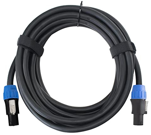 Pronomic pro-line BOXSP4-10 Lautsprecherkabel 4x 2,5 mm² - Professionelles Boxenkabel für DJ & PA - Länge: 10 m - Stecker: 4-Pol Speakon-kompatibel - Spannzangen-Zugentlastung - Schwarz