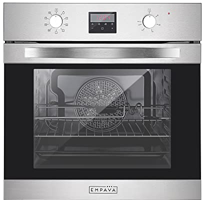 Empava Einbaubackofen, Backofen Autark 72L,Dampfbackofen, Oven 2800W, Einbaubackofen Ohne Kochfeld, Einbauherd, Backofen mit Dampffunktion, Einbau Backofen, Backrohr, 9 Funktionen Einbauherd Autark