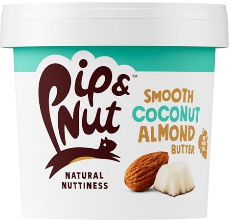 Pip & Nut - Coconut Almond Butter (1kg) | Natural Nut Butter, No Palm Oil, No Added Sugar, Hi-Oleic Almonds, High in Unsaturated Fats, Gluten Free, Vegan, Dairy Free - Package may vary | 100% Single-Origin Almonds, High In Fibre, No Palm Oil, No Added Sugar, Vegan