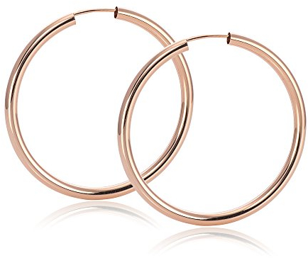 MATERIA by Matthias Wagner Rosegold Creolen Silber 925 38mm Gold Ohrringe Damen Schmuck flexibel in Geschenk-Box SO-362