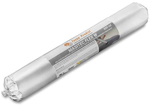 MASITEC FLEX W de Tecno Prodist - Sellador de poliuretano para juntas de dilatación y grietas, incluso en inmersión permanente -Masilla-pegamento elastómero de poliuretano - Color Gris. (MASITEC)