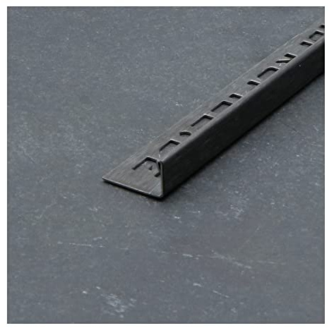 Fuchs Design Fliesenschiene Professional 10 mm Winkelprofil V2A Edelstahl gebürstet 2.5 m - Schwarz
