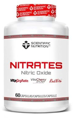 Scientiffic Nutrition - Nitrates, Pre Workout para Aumentar Nuestro Rendimiento Deportivo y Reducir la Fatiga, con Vitagranate, Vitacherry, Rednite y Grosella Negra - 60 Cápsulas.