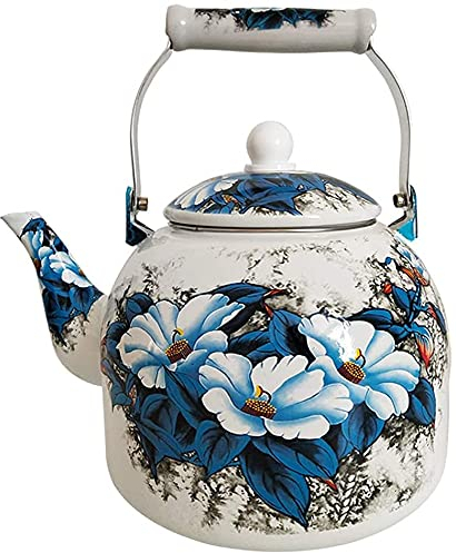 ZHANGDONG hervidor de Agua teteras para te hervidor de Agua Tetera vitroceramica Hervidor de Agua de Gran Capacidad 5L / Hervidor de Agua esmaltado con Mango antiescarcha.Universal para Todos