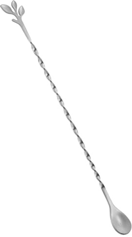 AnSaw 10-Inch Stainless Steel Mixing Spoon, 1-Pieces Silver Spiral Pattern bar spoon
