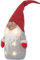 EGLO LED Weihnachtsdeko, Leuchtfigur Wichtel aus Stoff mit Kunststoffkörper in Grau, Weiß und Rot, batteriebetriebene LED Figur Weihnachten, warmweiß