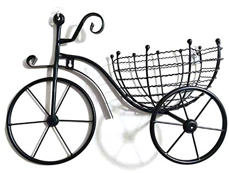 Blumenampel Fahrrad Design Wandkorb Innen- und Außendekoration Wandbehang Blumenregal Blumenkorb Wohnzimmer Hängepflanztöpfe