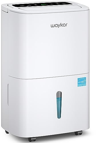 Waykar Max 80 Pint/D(Standard 62Pint/D) Energy Star Home Dehumidifier for Spaces up to 5,000 Sq. Ft, Ideal for Basement, Bathroom and Large Room with Drain Hose, Portable, Auto Defrost and Self-Drying
