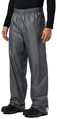 KOUDYEN Pantaloni Sovrapantaloni Impermeabili Uomo Traspirante Leggero Pantaloni Trekking Antipioggia Uomo All'aperto per Sci Ciclismo Pesca Grigio S