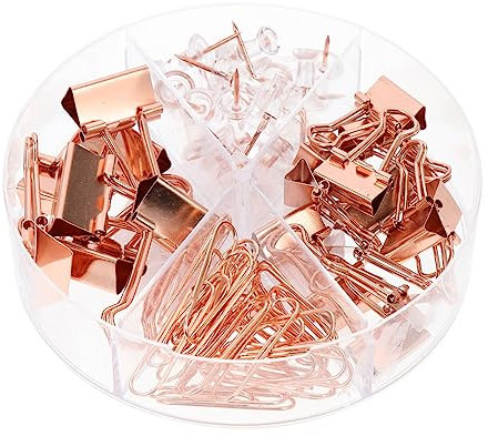 MAGICLULU 2 Sets Starke Klemmkraft Büroklammer Gold Binder Clips Tragbare Büroklammern Für Testpapiere Dateien