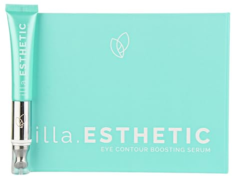 Evoepharm® illa.ESTHETIC Eye Contour Boosting Serum Verjüngendes Anti-Aging Augencreme Hyaluron | Antifalten Mikromassage Lifting Creme | Gegen Tränensäcke Lifting Creme | Ideal als Geschenk