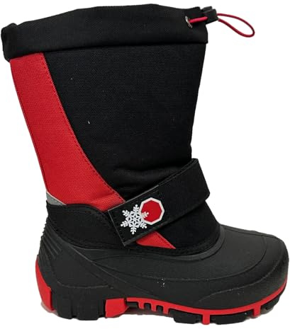 SnowStoppers Children's Snow Boots (Red/Black, Youth 1)