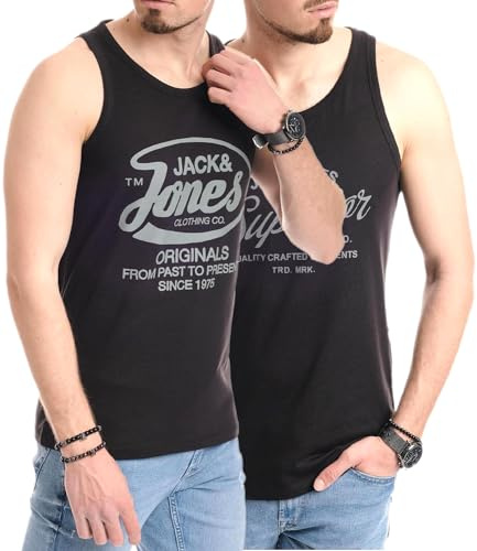JACK & JONES Herren Tank-Tops 2er-Multi-Set