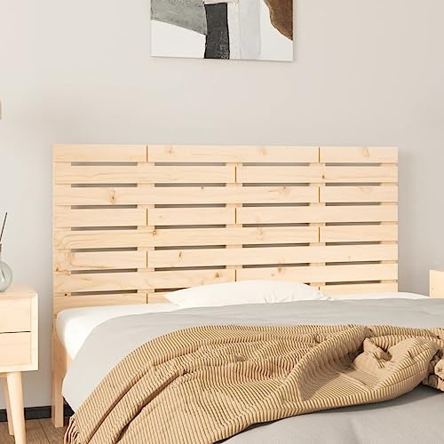 CKioict Betthaupt Wandkissen Bett Bettkopfteil Schlafzimmer Wand-Kopfteil 126x3x63 cm Massivholz KieferGeeignet für Schlafzimmer, Gästezimmer, Schlafsaal