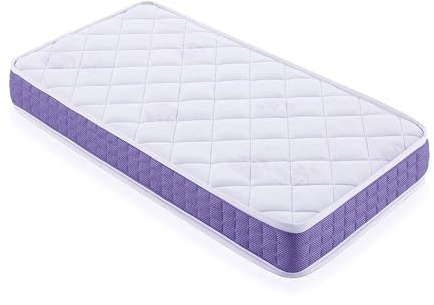 MATTREX | Madrass med minnesskum Barnsäng: 80x160 cm – Madrass för barnsäng höjd: 12 cm - Madrass som andas, anti-kvalster, antisvamp och antibakteriell – Madrass för barnsäng med
