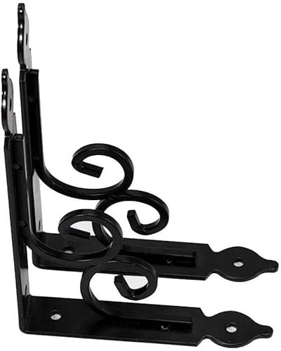 Wandregale, Regalwandhalterungen, schwebende Regalhalterungen, robustes Metall, 2 Stück Stativ-Regalhalterungen, dekorative Wandregalhalterung, Eisen-Regalhalterung mit Schrauben und Haken (Farbe: Wei