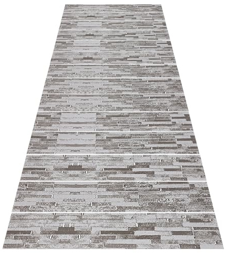 14 Stück Treppengarderobe Aufkleber Sockelleiste Wandaufkleber Stufendekoration Selbstklebende Wandaufkleber, Glatte Oberfläche, Wasserdicht, Abnehmbar, 100 cm x 18 cm (Graue Ziegel)