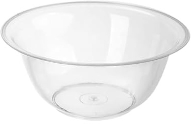 DTD QUALITY MATTERS Clear Plastic Mixing Bowl 30cm - 1 Item | Large, Durable, Microwave & Dishwasher Safe, Transparent, Ideal for Baking, Salad, Fruit, Meal Prep, Storage