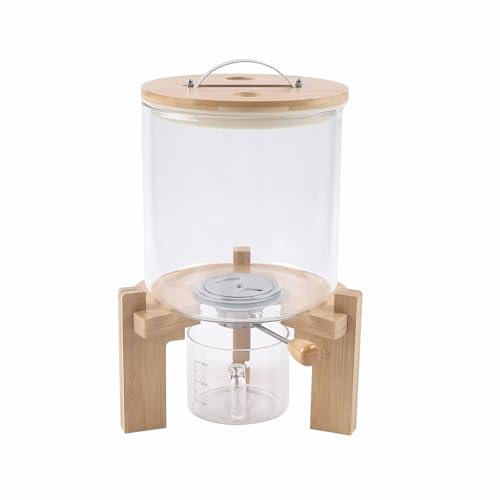 DGSYUAN Getreidespender Getreidebehälter Aus Glas, Reisspender, Lebensmittelbehälter, Müslispender, Eimer Für Die Küche, Sojabohnen, Mais Reisspender Müslispender