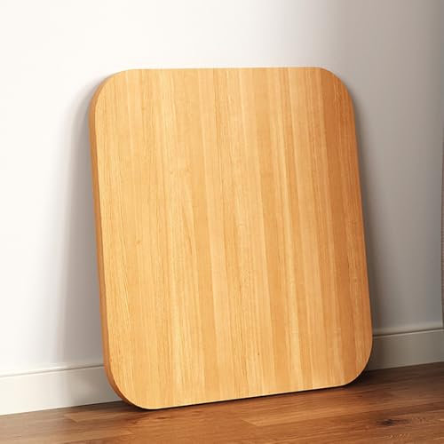 IMUNKT Eckig Holzplatte 12mm, DIY Tischplatte Für Haus Büro, 60x60cm, Universelle Esstisch Tischplatte, Ersatztischplatte Abgerundete Ecken(Walnut,70x70cm(28x28in))