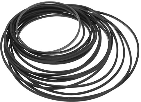 Homoyoyo 50 Pièces Ceinture de magnétophone Courroies d'entraînement de Lecteur de Cassette Courroies à Cassettes carrées Courroie d'entraînement de Cassette Courroies carrées en Caoutchouc