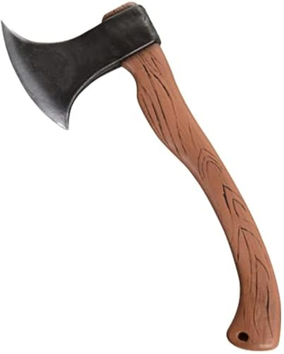 Vikingyxa i skum för halloween-kostym, falsk yxa, vapen, medeltida renässans, tillbehör rekvisita (kort yxa-A0031)