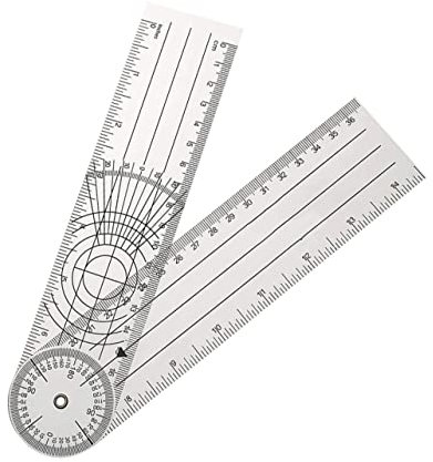 NUOBESTY Medizinisches Goniometer Aus Robustem Pvc Kunststoff Transparentes Winkellineal Für Gelenkmessung Von Ellbogen Knie Und Fingern Langlebiger Winkelmesser Für Physiotherapie Und Rehabilitation