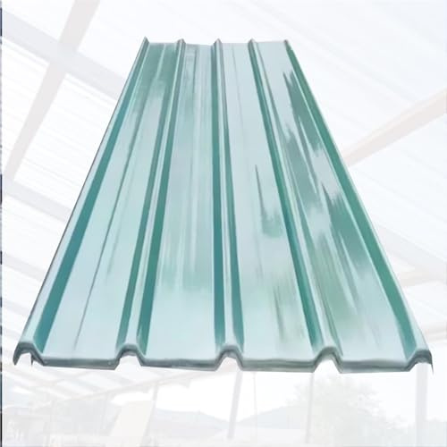 Weather Protection Roofing Sheets Clear for Balcony/Carport/Pavilion Cover, Strong Impact Resistance Glass Fiber Roofing Panel, 35in Width Eaves Cladding Panel(7 pcs,L W 32 x 35in)