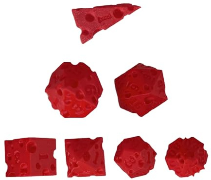 Würfelzubehör für Brettspiele, Spielwürfel, Käsebrett, 7-teiliges Set, Gruppenaktivität, realistisches 3D-Spielzeug, für Anfänger, Experten, Camping, Zuhause, Studentenwohnheim