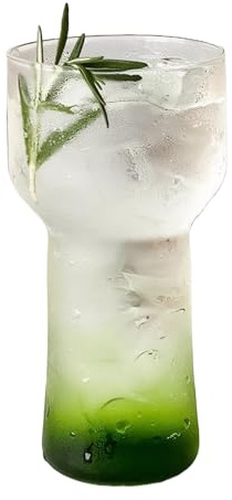 KIXZSAZ Juego de cristalería acanalada transparente para bar de moda, copas gigantes martini transparentes y resistentes al calor, copas cóctel