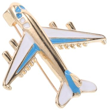 WESIEVYA Spilla a Forma di Aereo in Lega Blu, Spilla da Colletto da Borsa per Donna, Accessorio Fai da Te Versatile per Abbigliamento e Feste, Design Creativo e Decorazione Elegante