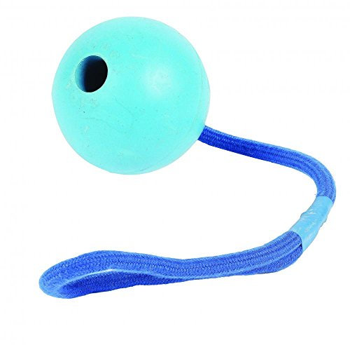 Happy Pet Rope Ball Dog Toy Strong Tough Fun Interactive Chewing Outdoor Playing Catch Fetch Lightweight Tugging Pulling for All Breeds 3.25