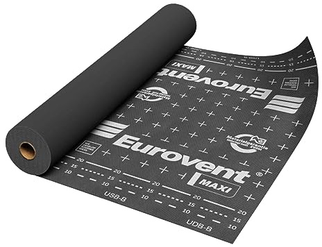 75qm Eurovent® MAXI 3-lagige Dachmembran Unterdeckbahn 140g/m2 Sd=0,02m ohne Selbstklebebändern