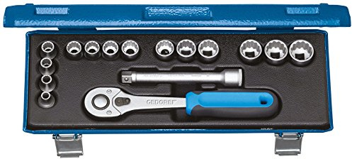 GEDORE Steckschlüssel-Satz 3/8 Zoll, 16-teilig UD 6-19 mm, 1 Stück, D 30 JMU-10